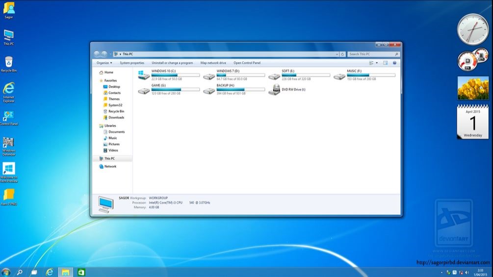 ▷ قم بتنزيل سمة Windows 7 Aero لنظام التشغيل Windows 10